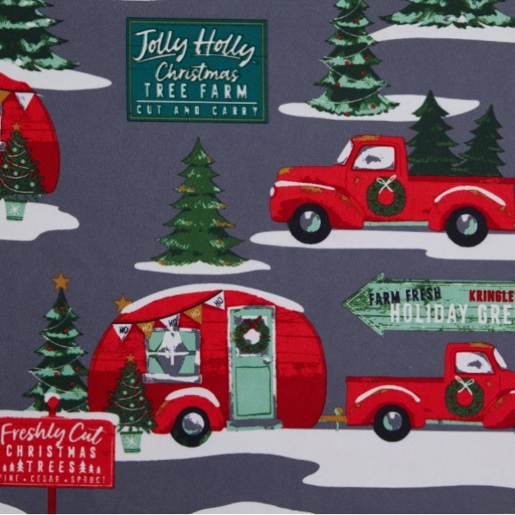 Red and Green Coffee Cups Shower Curtain - Picture 1 of 2